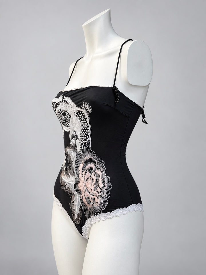Gianfranco Ferré vintage embroidered dragon bodysuit