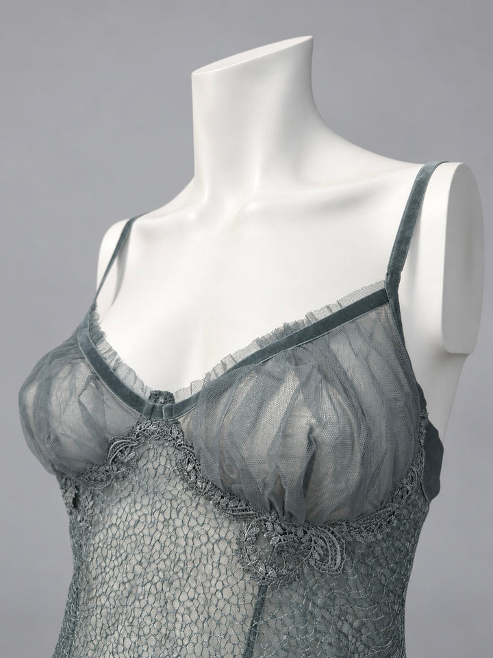 La Perla sheer lace slip dress