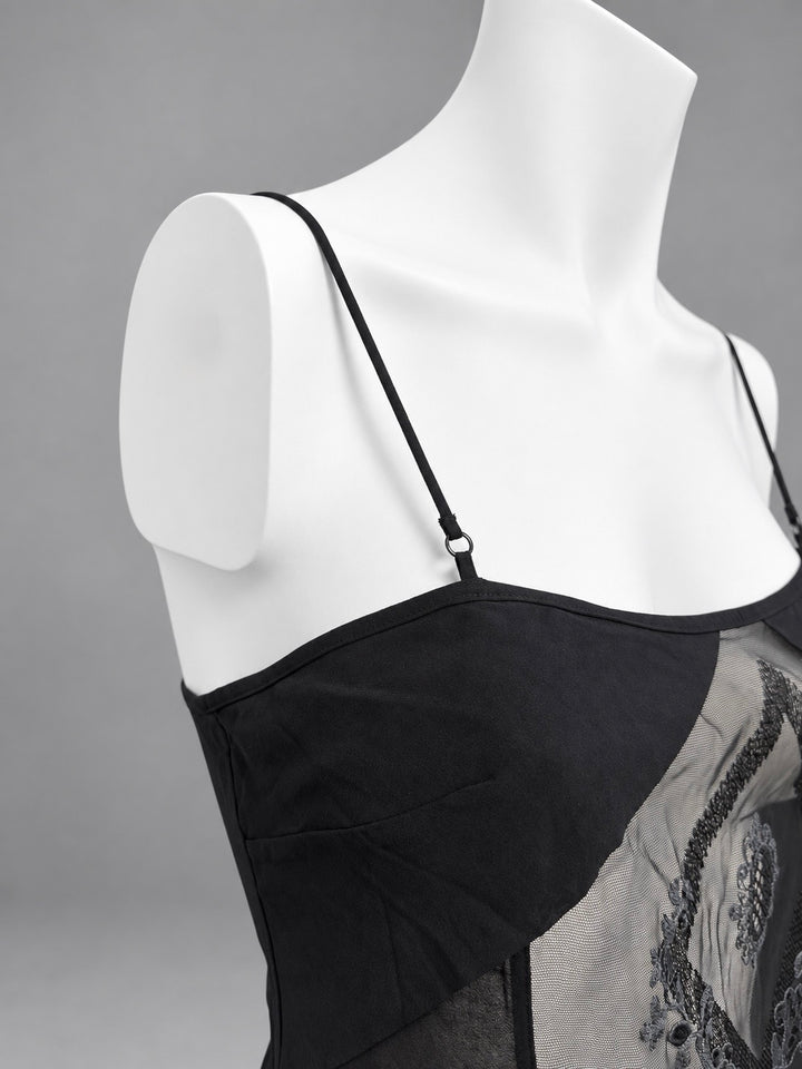 La Perla SS13 runway sheer panel mini dress