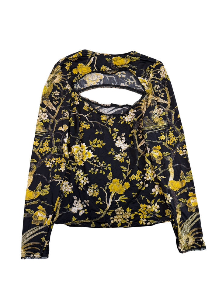 Roberto Cavalli F/W2006 cut-out floral bird top
