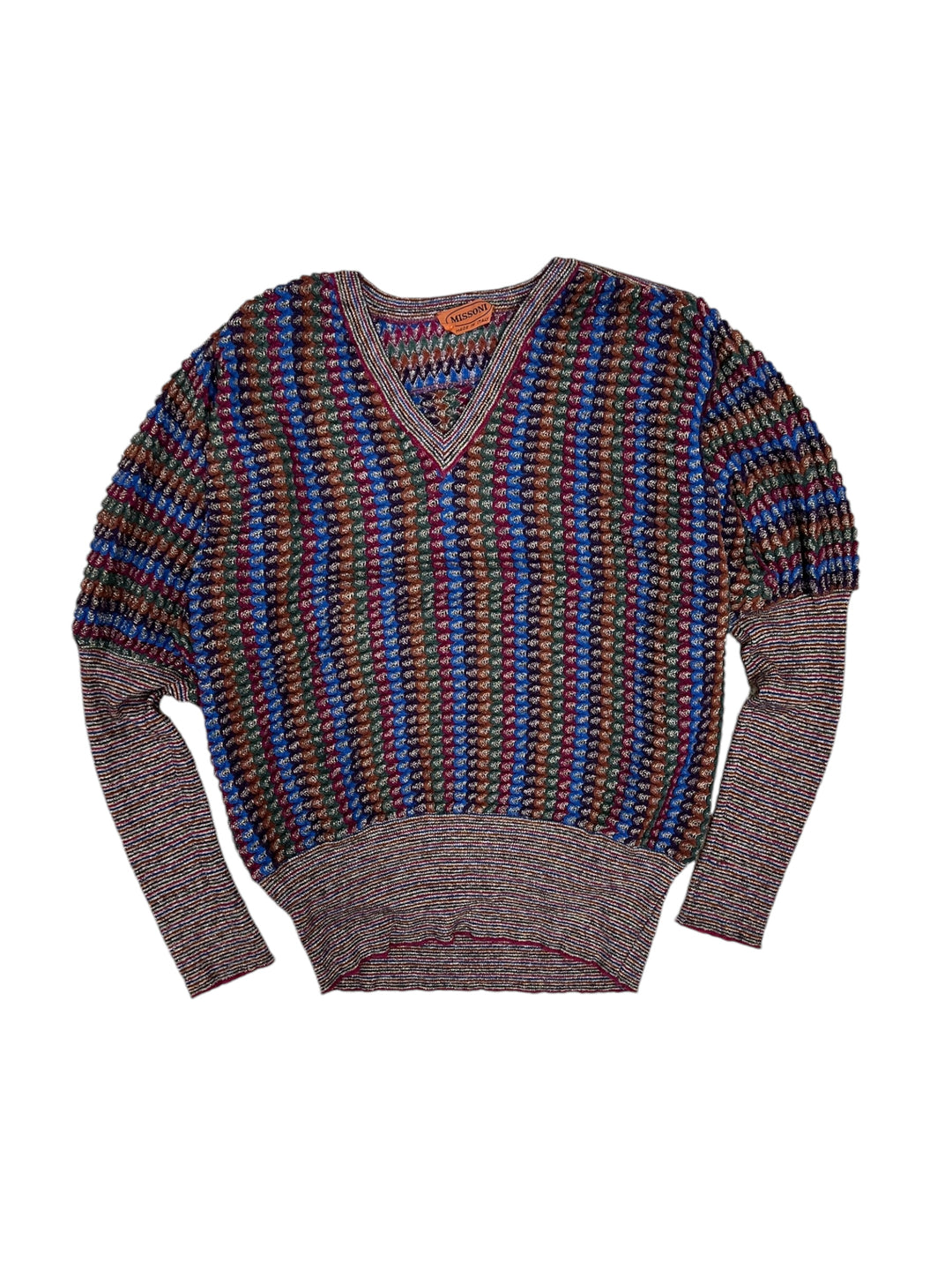 Missoni vintage metallic knit sweater w/ shoulder pads women’s medium