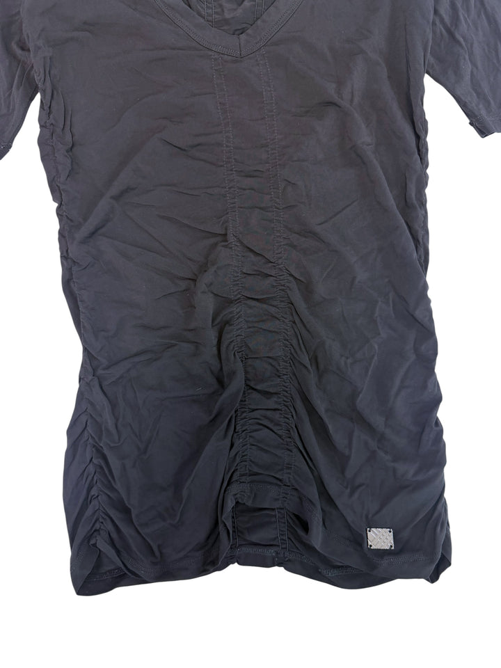 Burberry London black ruched V-neck top