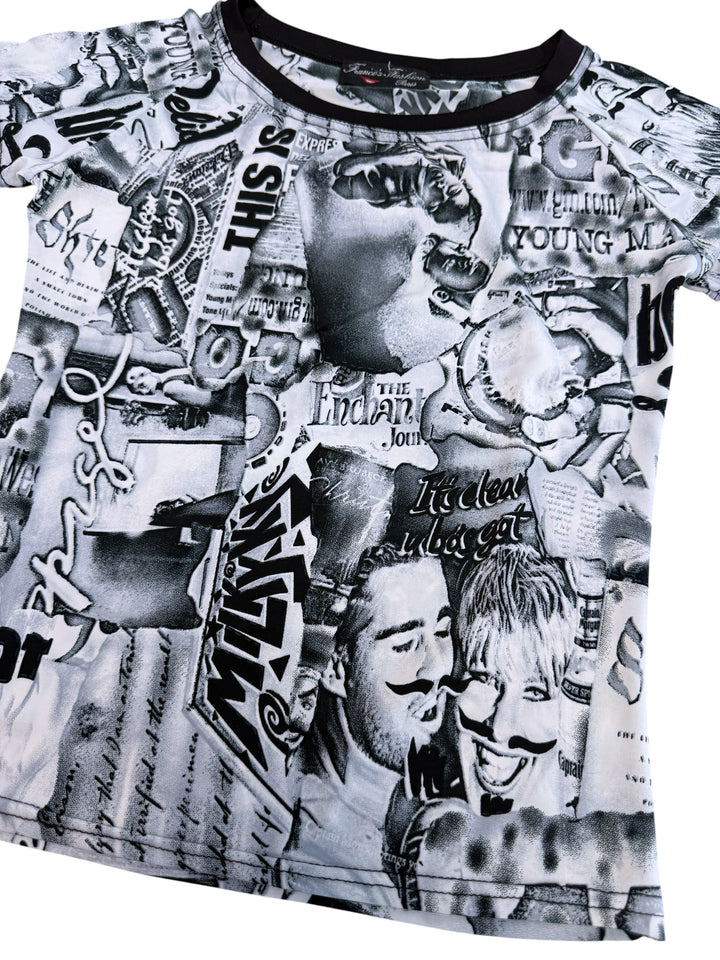 2000s graphic collage tee
