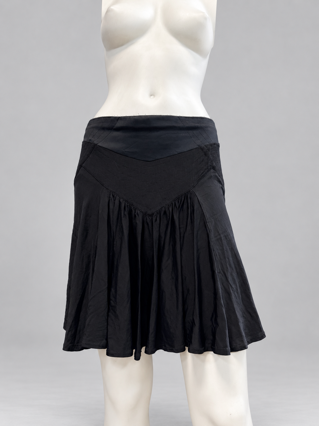 Just Cavalli black flared mini skirt