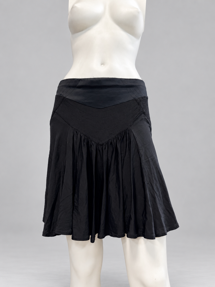 Just Cavalli black flared mini skirt