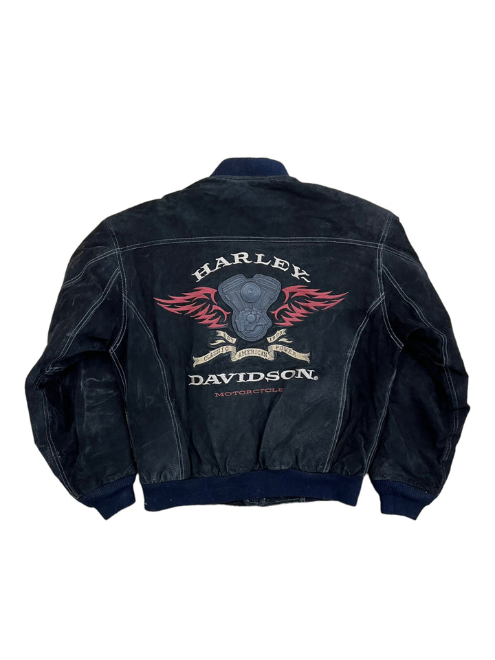 Harley-Davidson Black Suede Leather Jacket Men’s Large