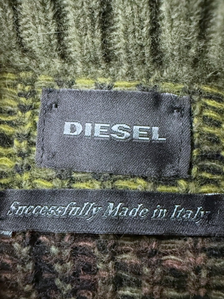 Diesel archive camouflage patchwork wool sweater