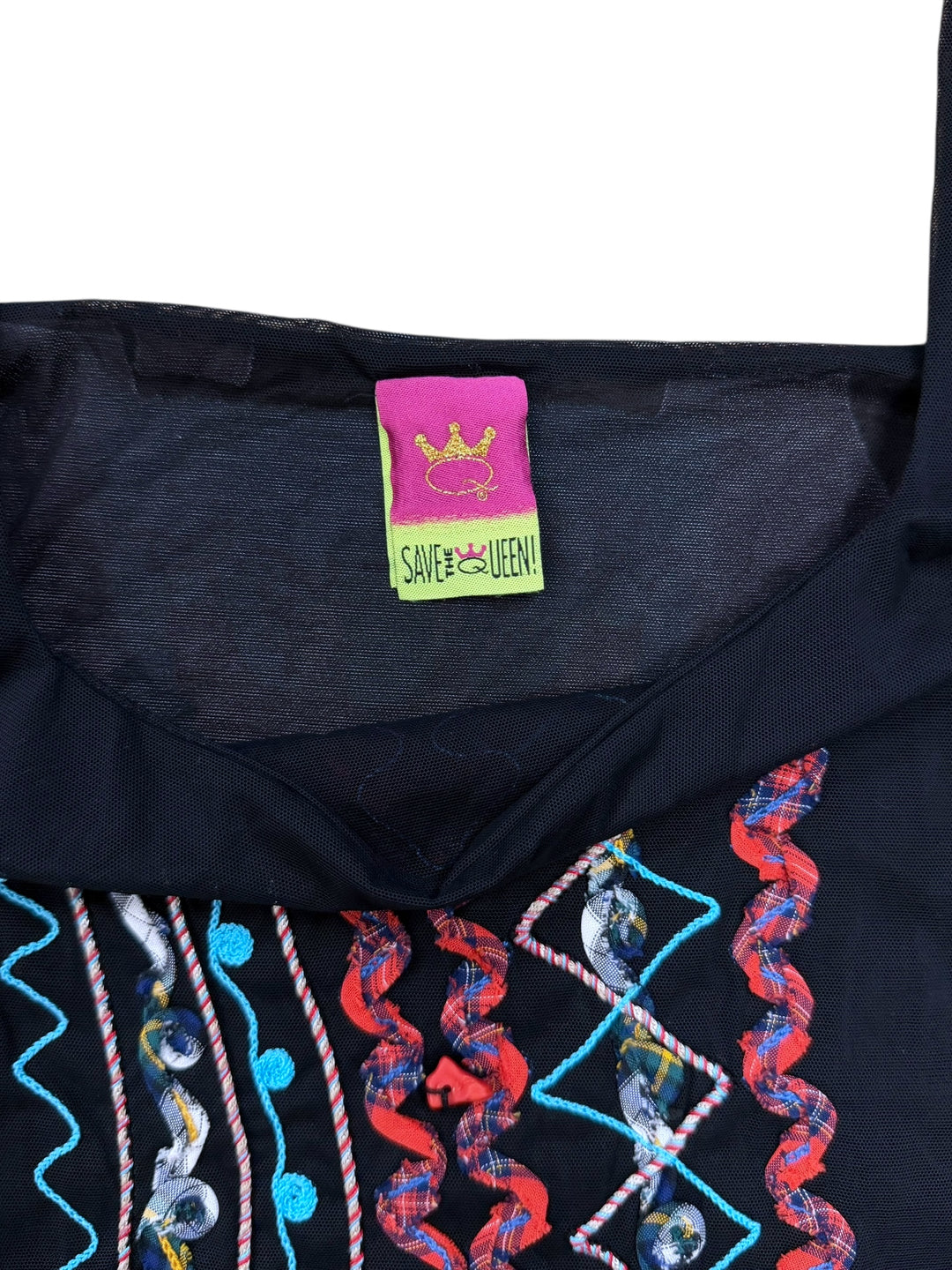 Save The Queen Mesh Top Large