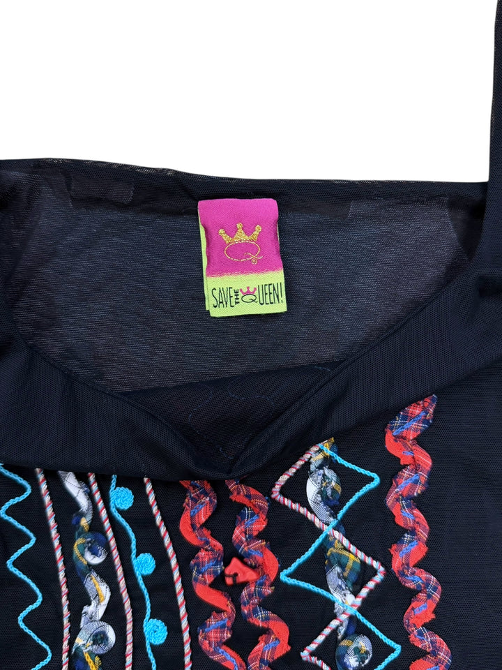 Save The Queen Mesh Top Large