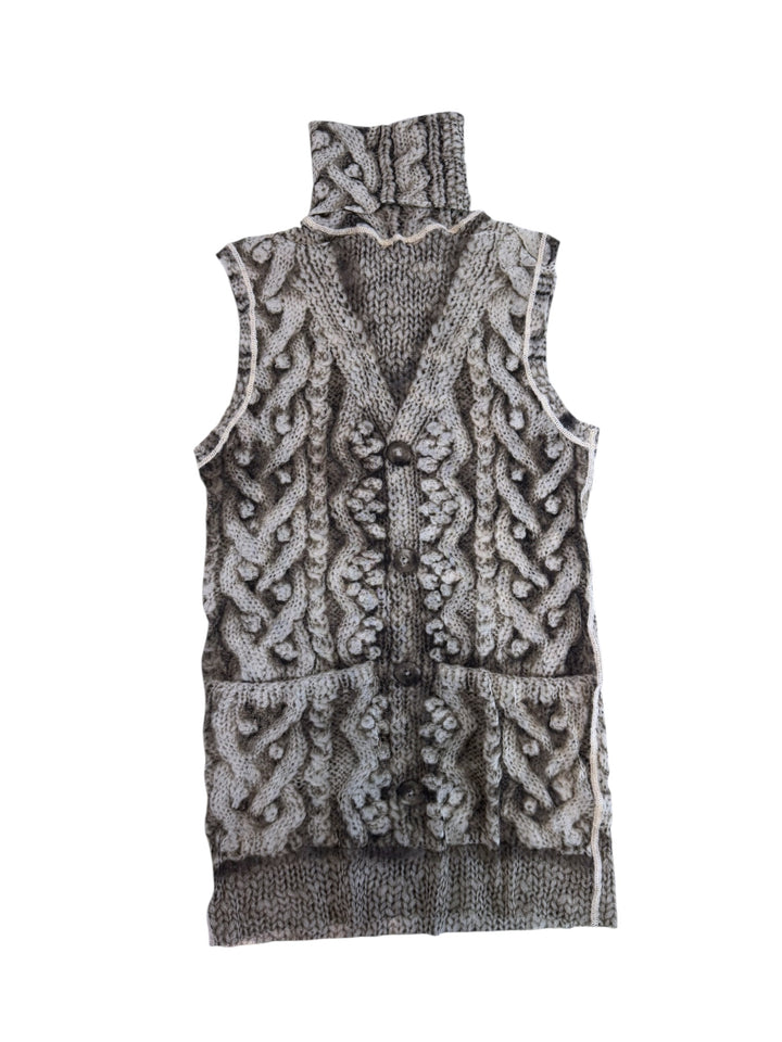 Jean Paul Gaultier Maille Femme trompe l’oeil cable print top