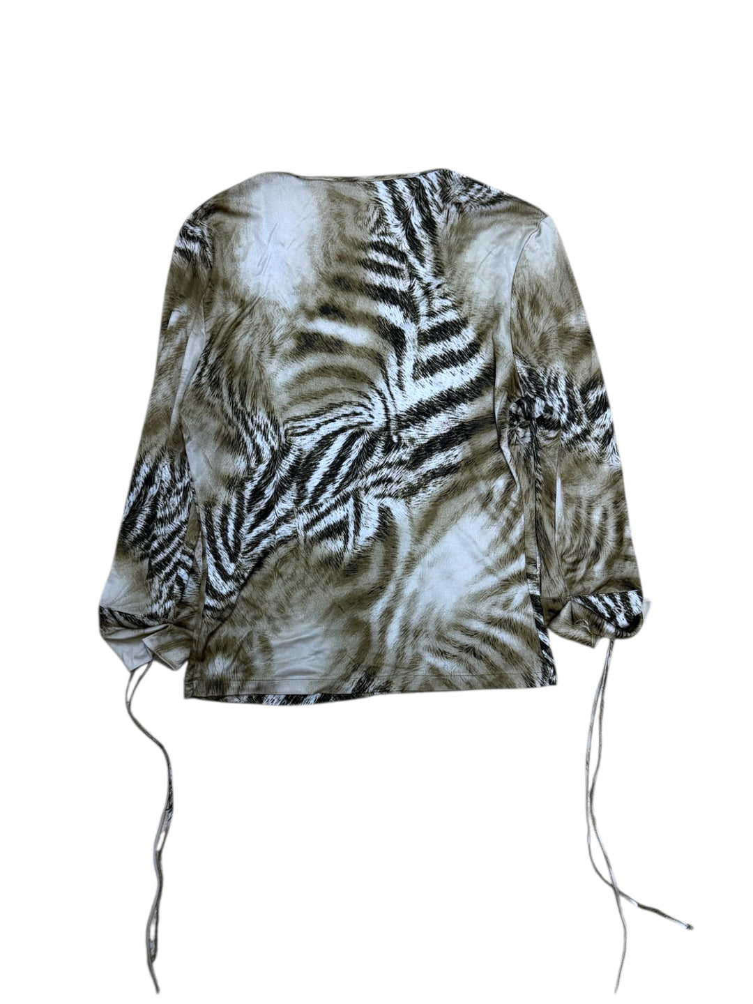 Class Roberto Cavalli Animal Print Ruched Sleeve Top