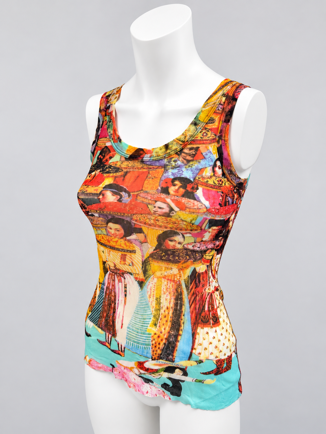 Jean Paul Gaultier Soleil vintage embellished Bollywood mesh tank top
