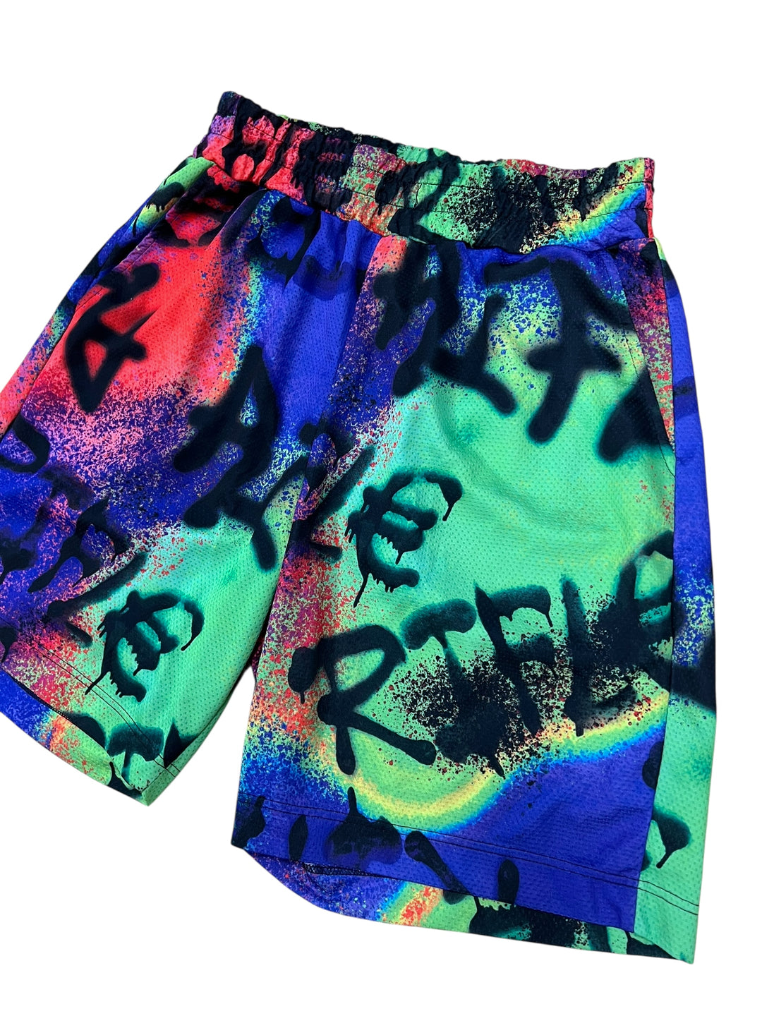 Rifle Graffiti Print Shorts Men’s Large