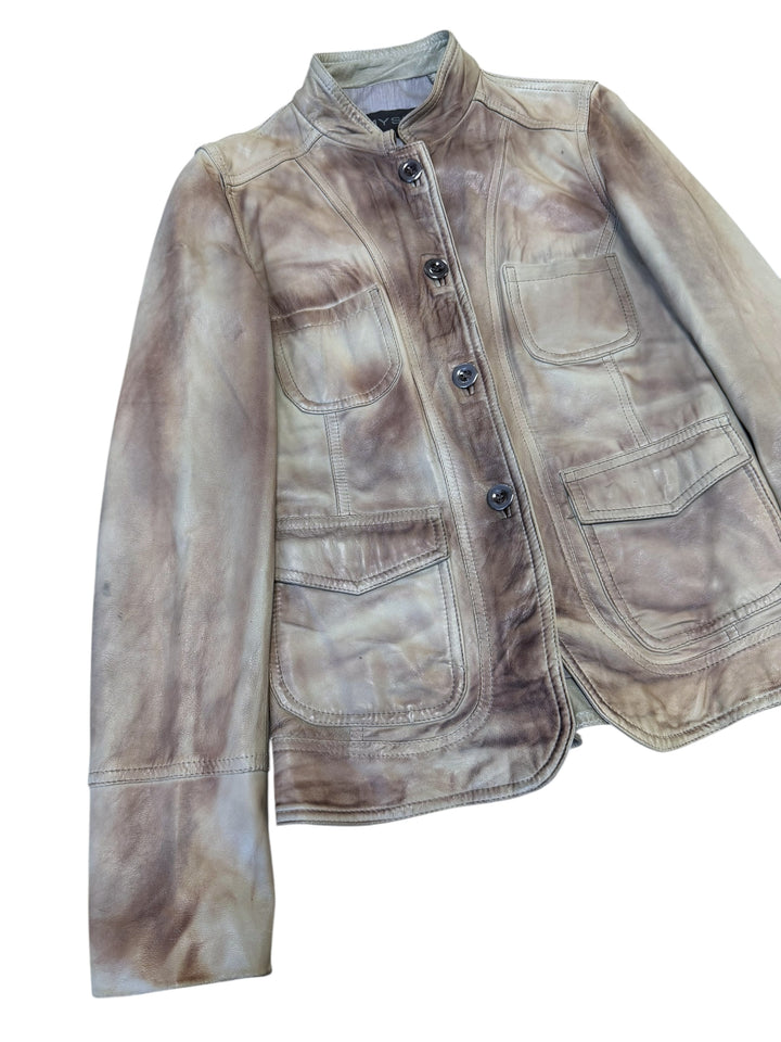 Myskin Piesse washed leather jacket small