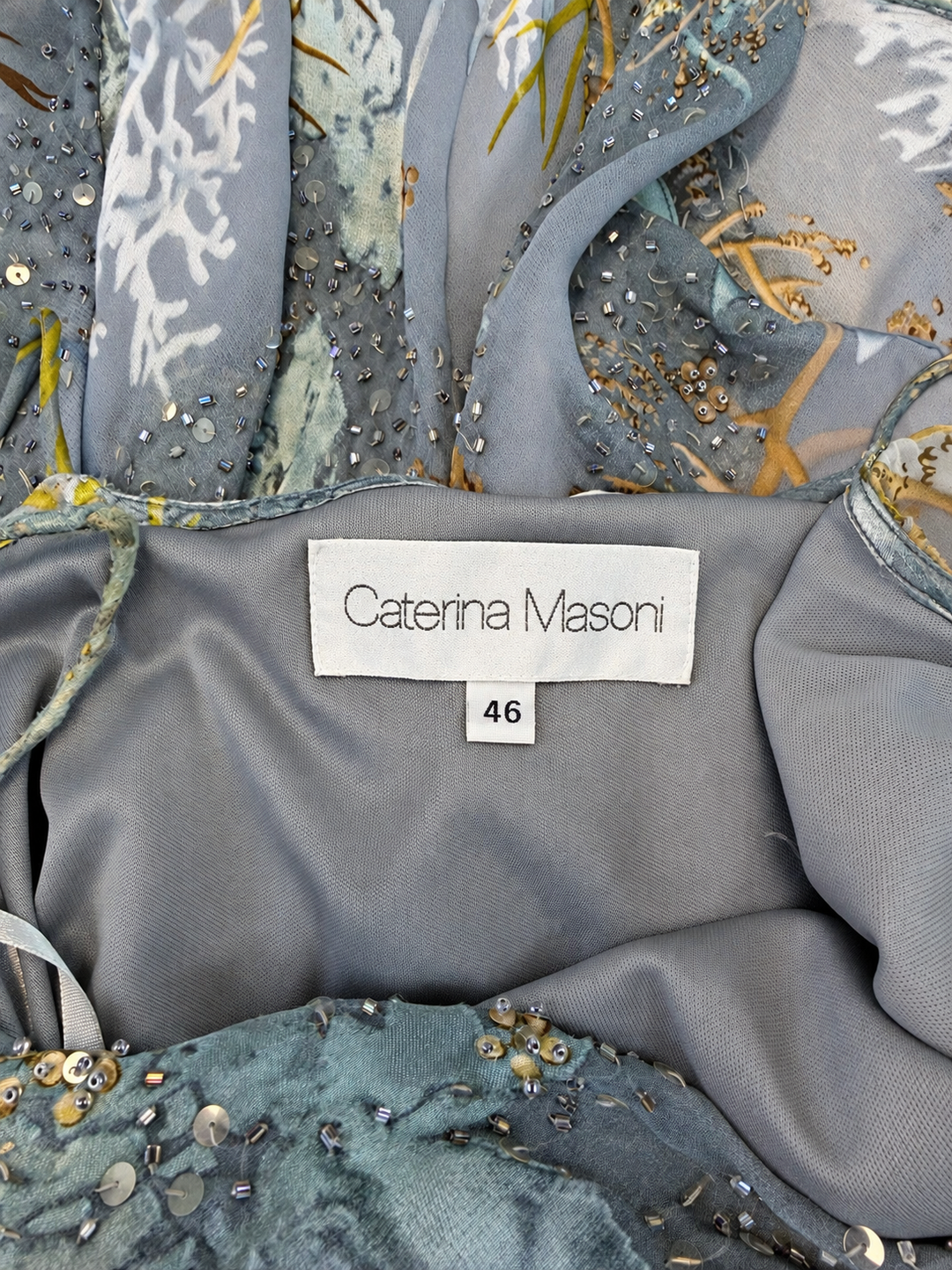 Caterina Masoni embellished silk dress