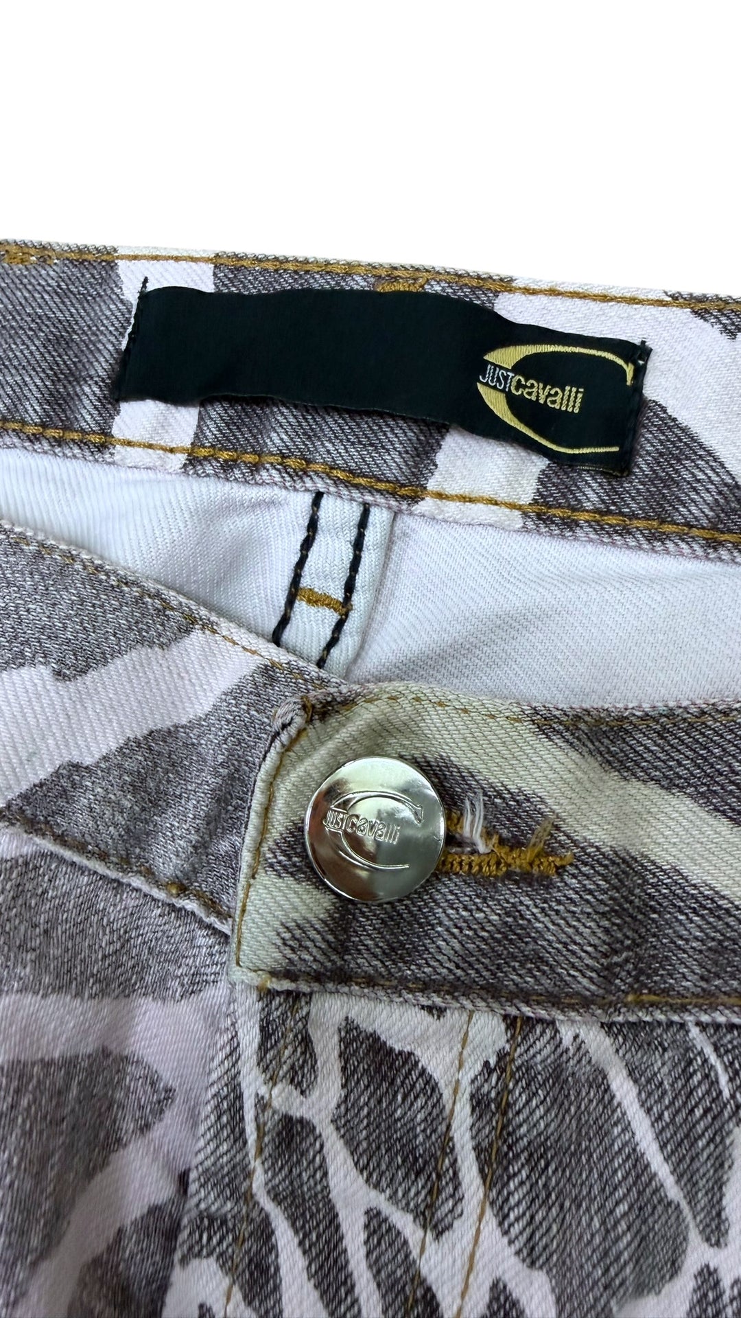 Just Cavalli giraffe print straight leg jeans