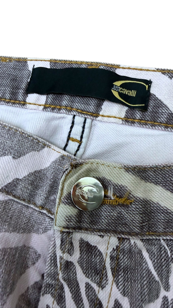Just Cavalli giraffe print straight leg jeans