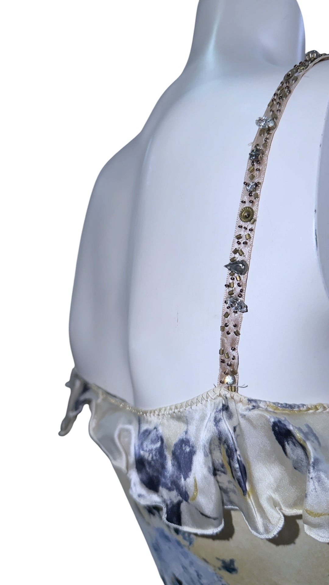 Roberta Scarpa vintahefloral silk blend slip dress