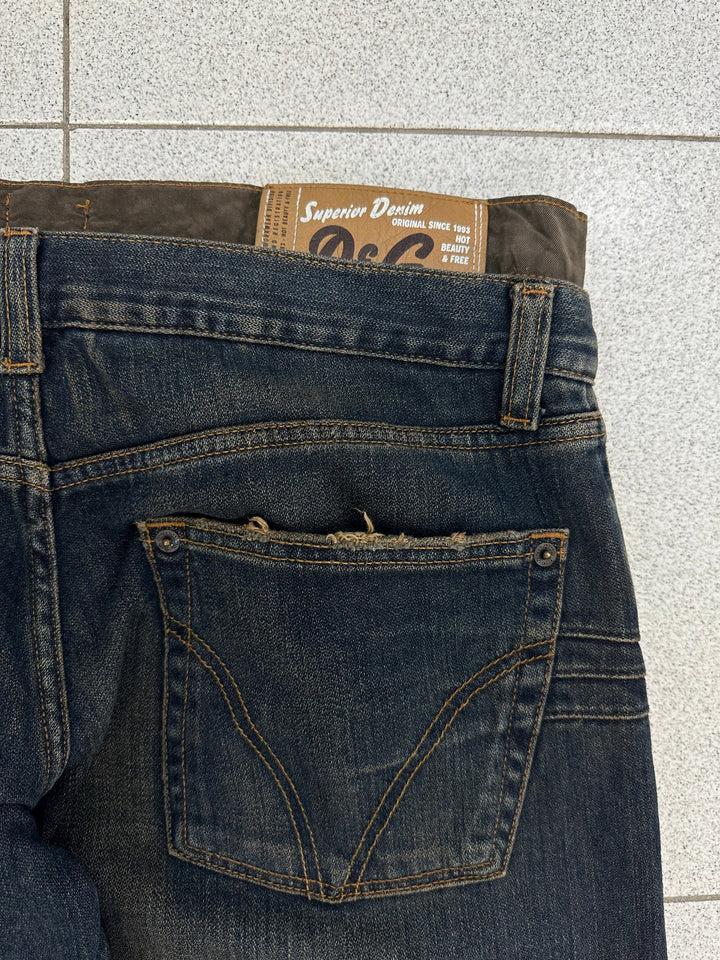 Dolce&Gabbana AW2003 cargo pocket straight-leg jeans