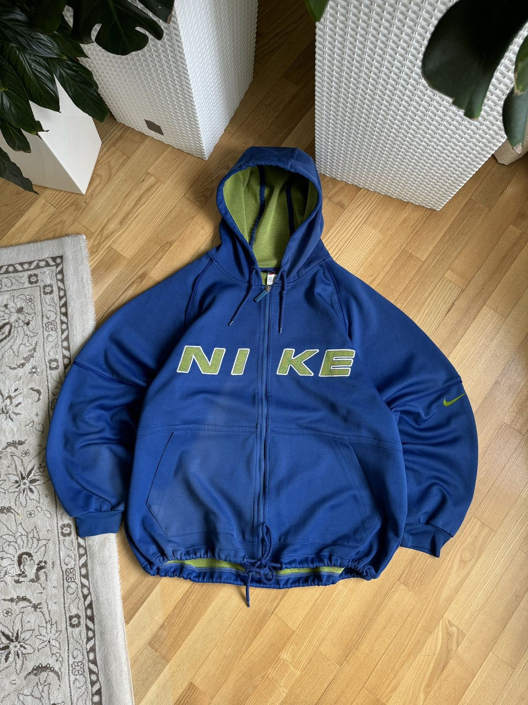 Zipper Nike Vintage Blue Hoodie 90s Vintage Hoodie Nike Vintage