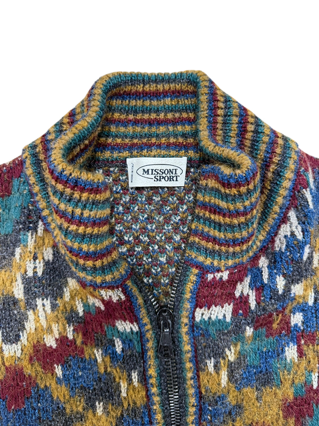 Missoni Sport 1980s Wool Blend Bomber Jacket