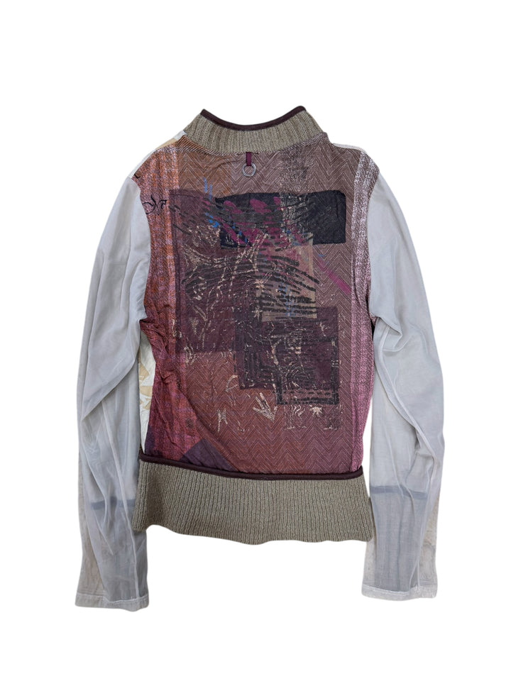 Save The Queen Mixed-Media Slim Bomber Jacket