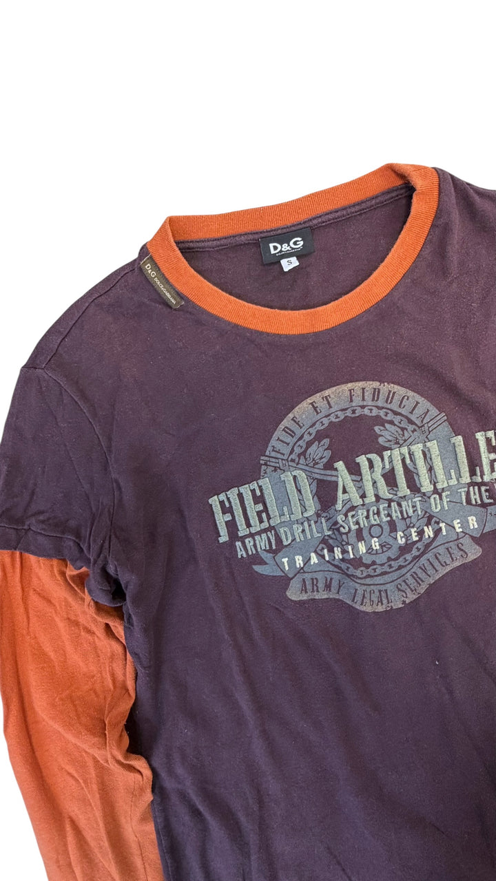 Dolce&Gabbana 2000s layered graphic long sleeve top