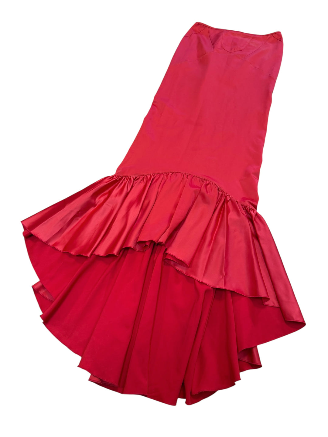 Just Cavalli red satin mermaid skirt