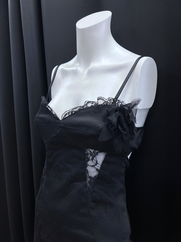 Rinascimento Vintage Black Lace Dress Small