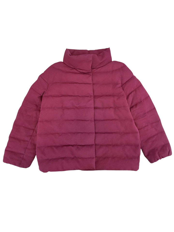 Moncler Gamme Rouge burgundy wool blend down jacket