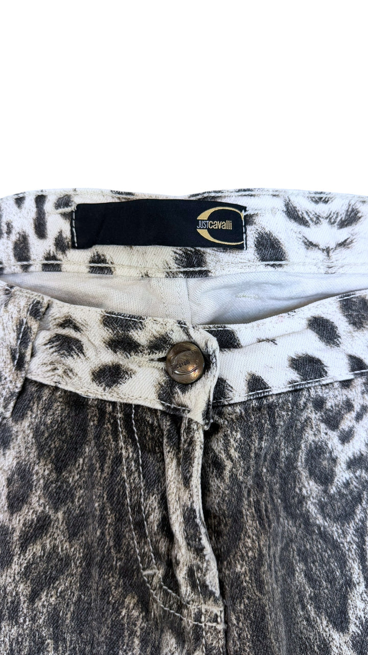 Just Cavalli low waist leopard print straight jeans