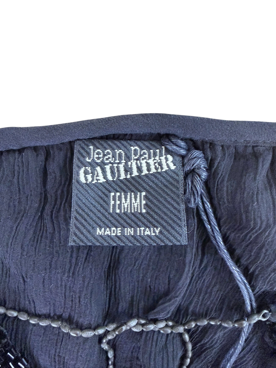 Jean Paul Gaultier Femme FW2006 deadstock beaded velvet blouse