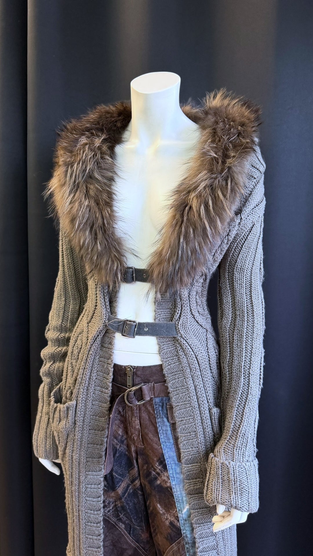 List vintage knit longline cardigan small