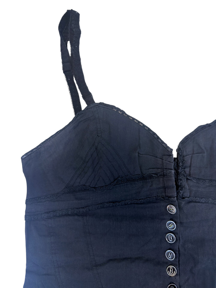 Dolce&Gabbana sheer black corset camisole top