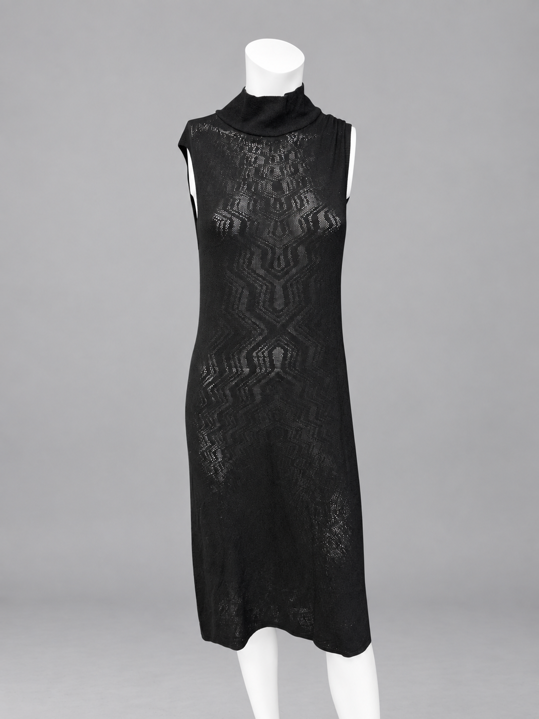 Missoni sheer knit turtleneck midi dress