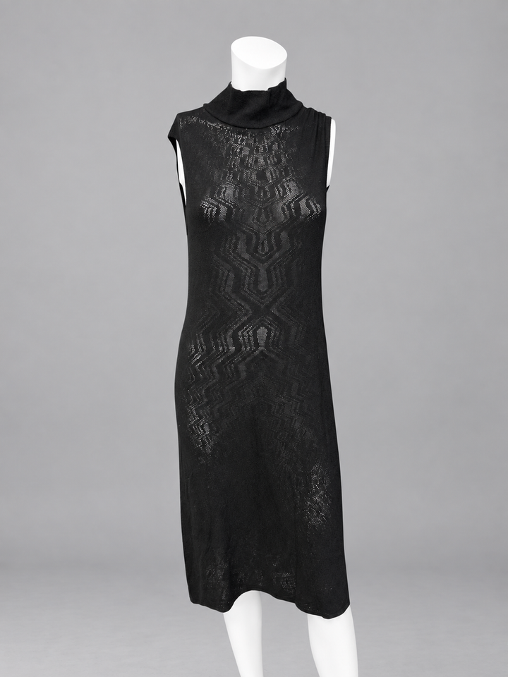 Missoni sheer knit turtleneck midi dress