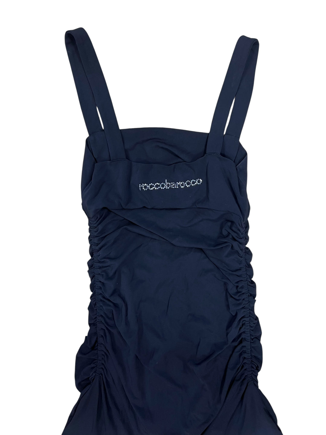 Roccobarocco Black Strappy Dress with Crystal Details Extra Small Info