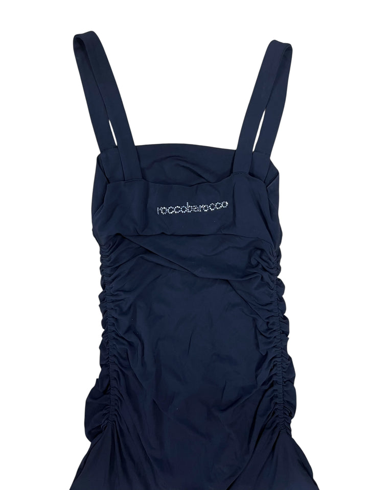 Roccobarocco Black Strappy Dress with Crystal Details Extra Small Info