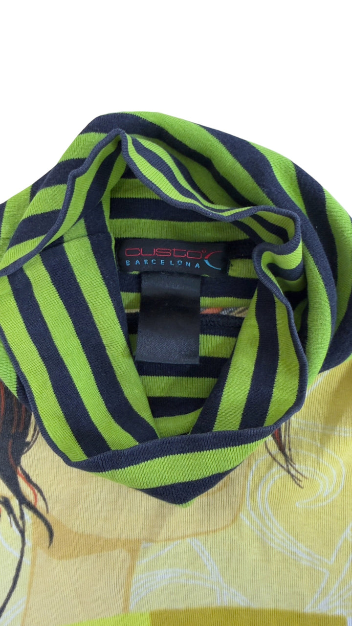 Custo Barcelona 2000s graphic turtleneck top medium