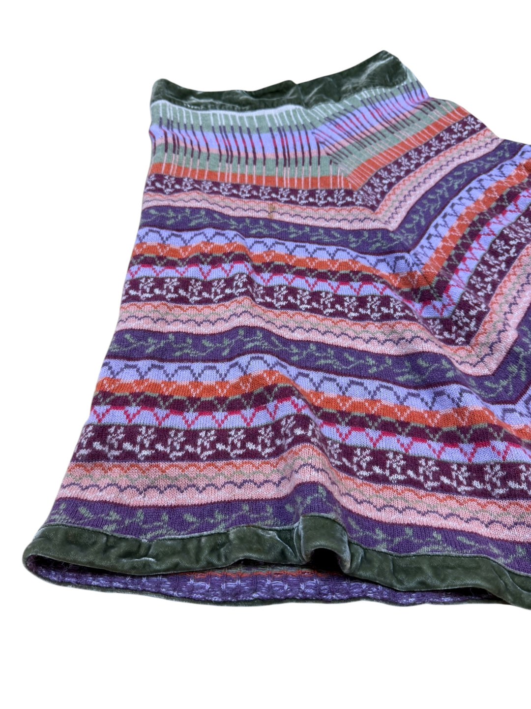 Etro Milano velvet trim wool-blend knit skirt medium (it 44 / eu 38)