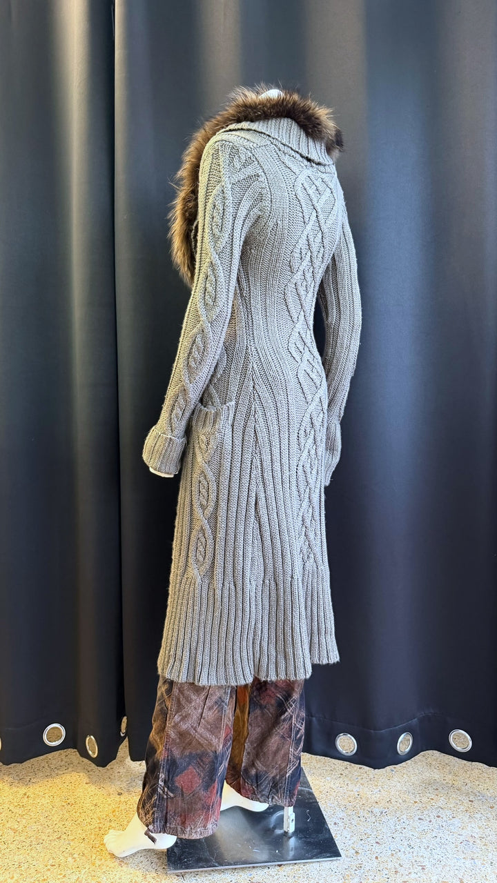 List vintage knit longline cardigan small