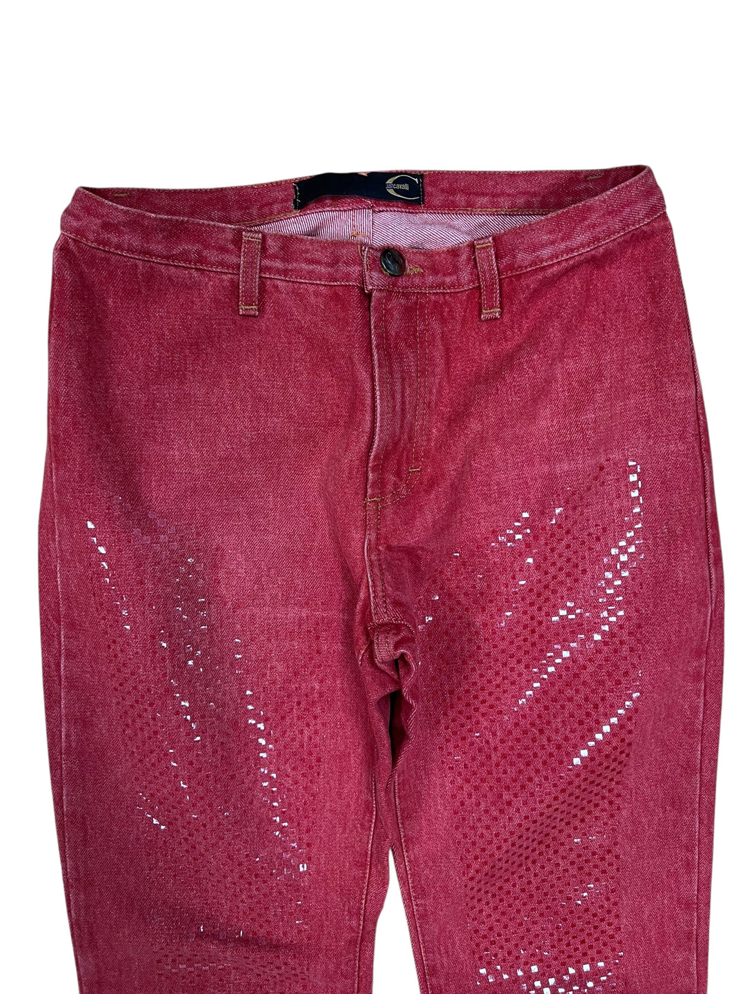 Just Cavalli Red Sequin Jeans Extra Small (eu32)