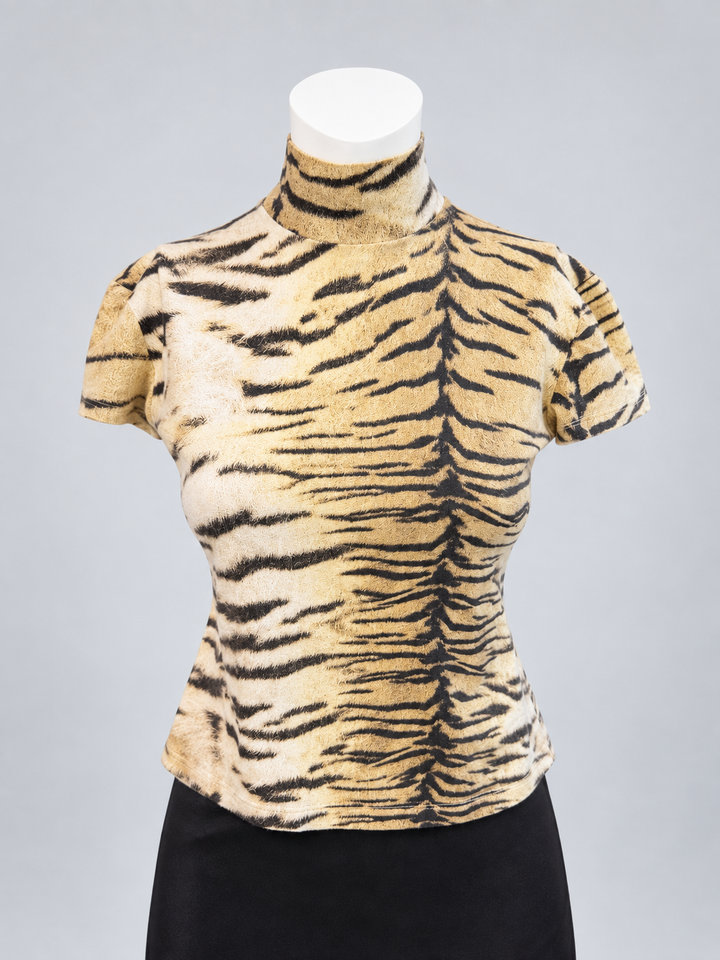 Roberto Cavalli tiger print short-sleeve top