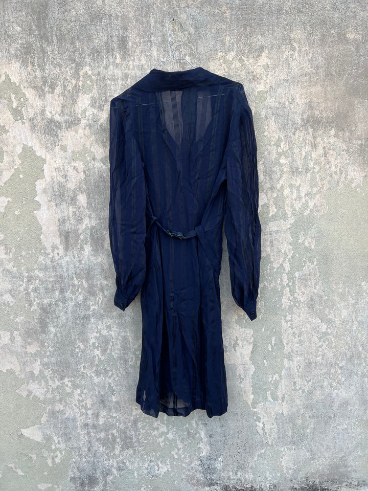 Vintage Dark Blue Mesh Dress One size