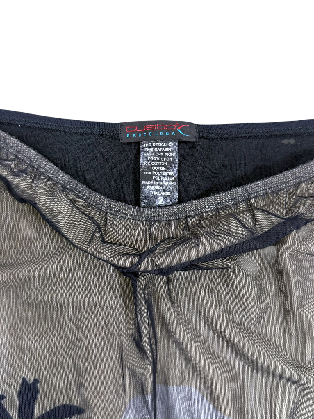 Custo Barcelona mesh graphic skirt