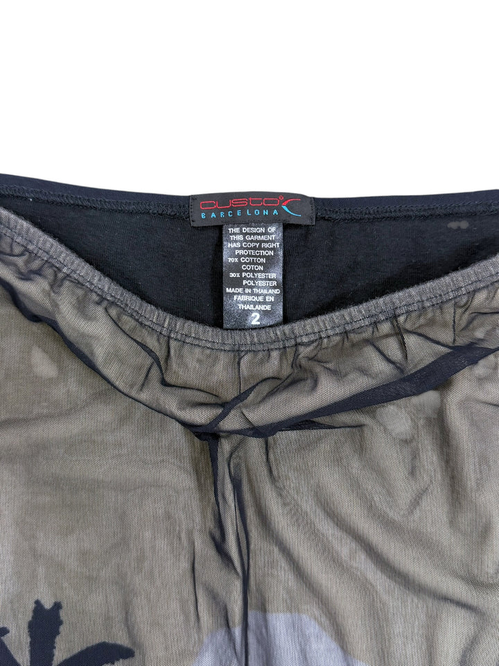 Custo Barcelona mesh graphic skirt