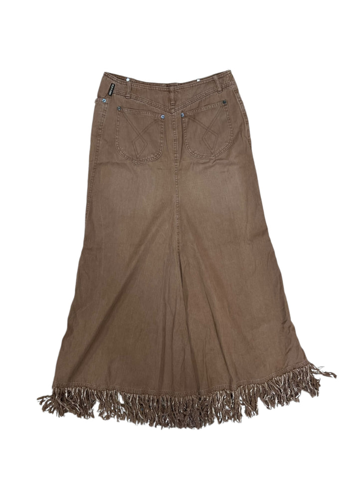 Plein Sud jeans vintage longline fringe skirt Large