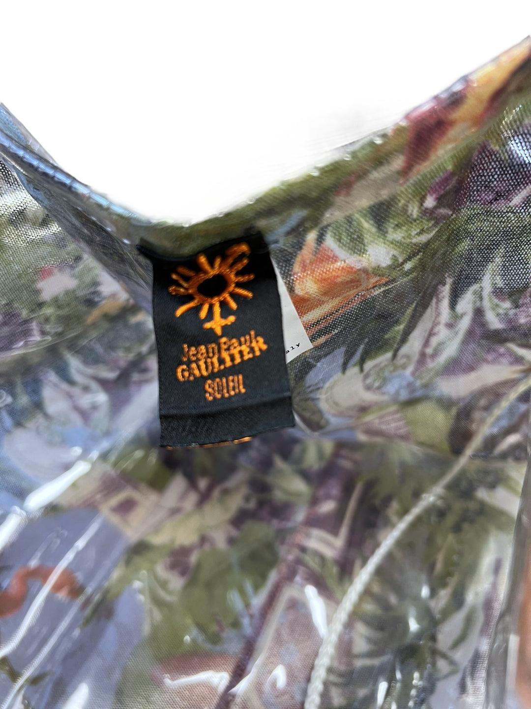 Jean Paul Gaultier Soleil 1999 PVC Jungle Print Shopper Tote