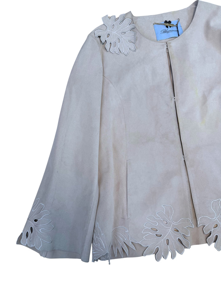 Blumarine suede leather jacket beige IT 40