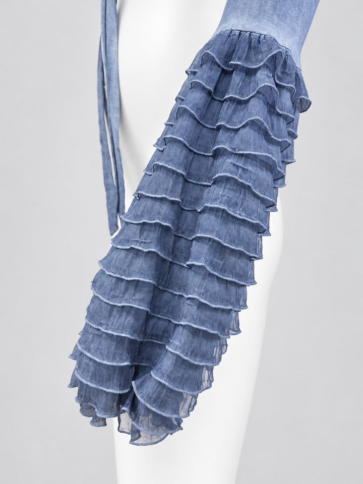 Rinascimento sheer ruffle sleeve bolero
